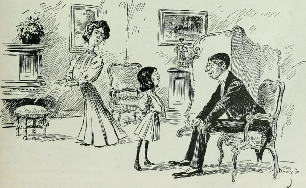 An illustration from Caricature; wit and humor of a nation in picture, song and story, 1911, leaf 70