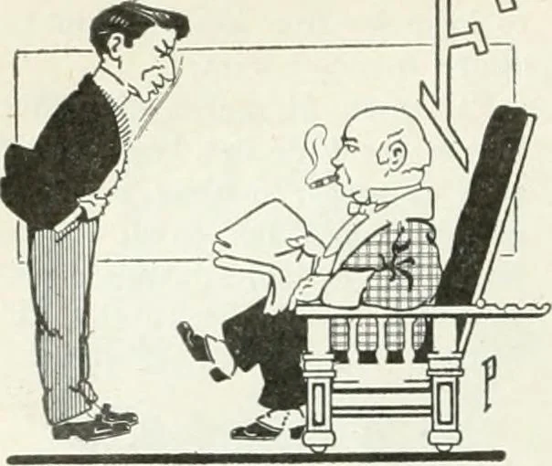 An illustration from Caricature; wit and humor of a nation in picture, song and story, 1911, leaf 71