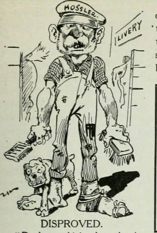 An illustration from Caricature; wit and humor of a nation in picture, song and story, 1911, leaf 74