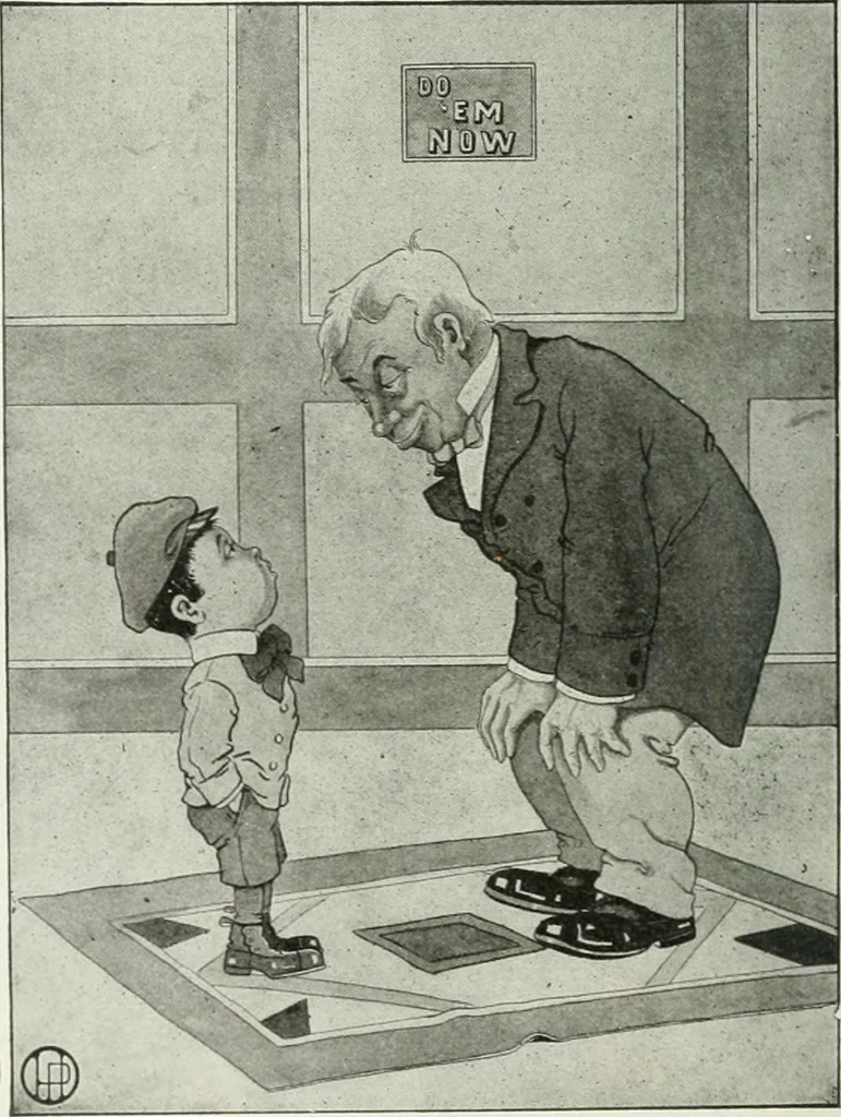 An illustration from Caricature; wit and humor of a nation in picture, song and story, 1911, leaf 75
