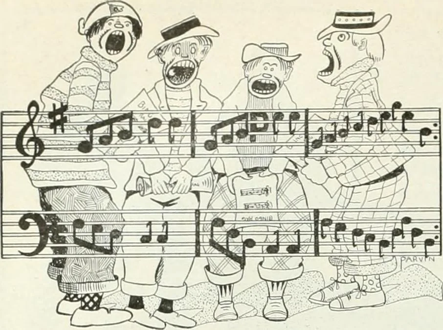 An illustration from Caricature; wit and humor of a nation in picture, song and story, 1911, leaf 77