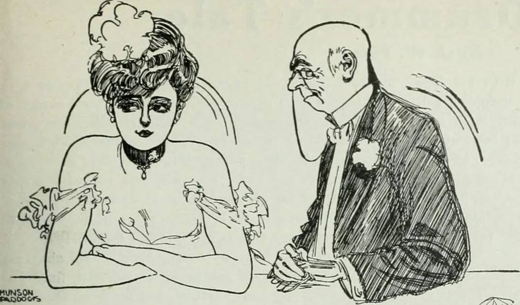 An illustration from Caricature; wit and humor of a nation in picture, song and story, 1911, leaf 80