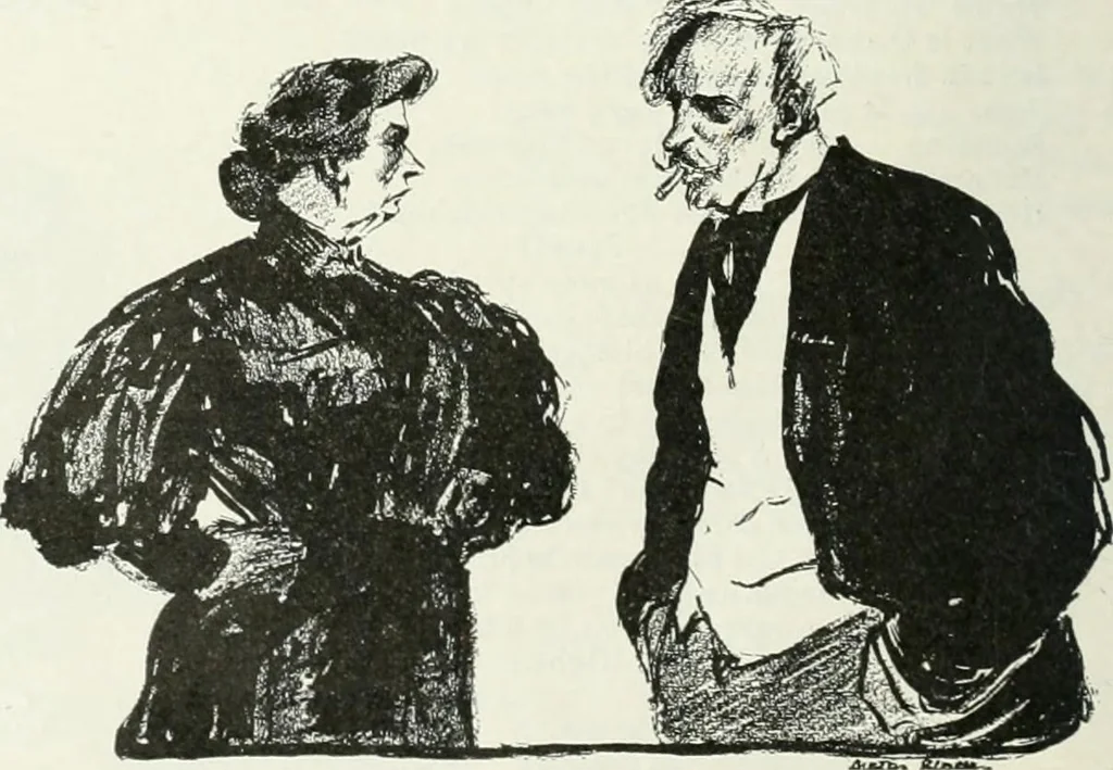 An illustration from Caricature; wit and humor of a nation in picture, song and story, 1911, leaf 87
