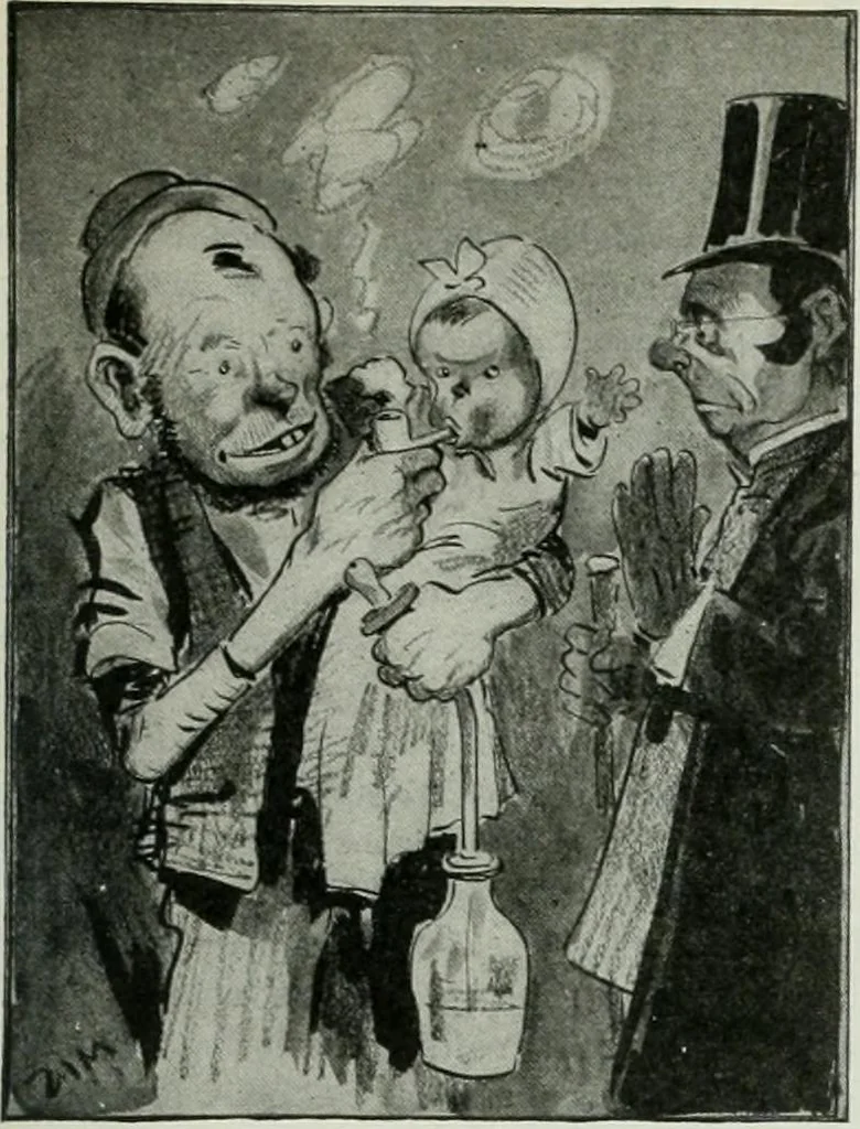 An illustration from Caricature; wit and humor of a nation in picture, song and story, 1911, leaf 90