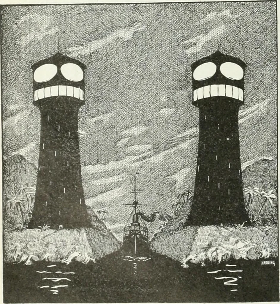 An illustration from Caricature; wit and humor of a nation in picture, song and story, 1911, leaf 95