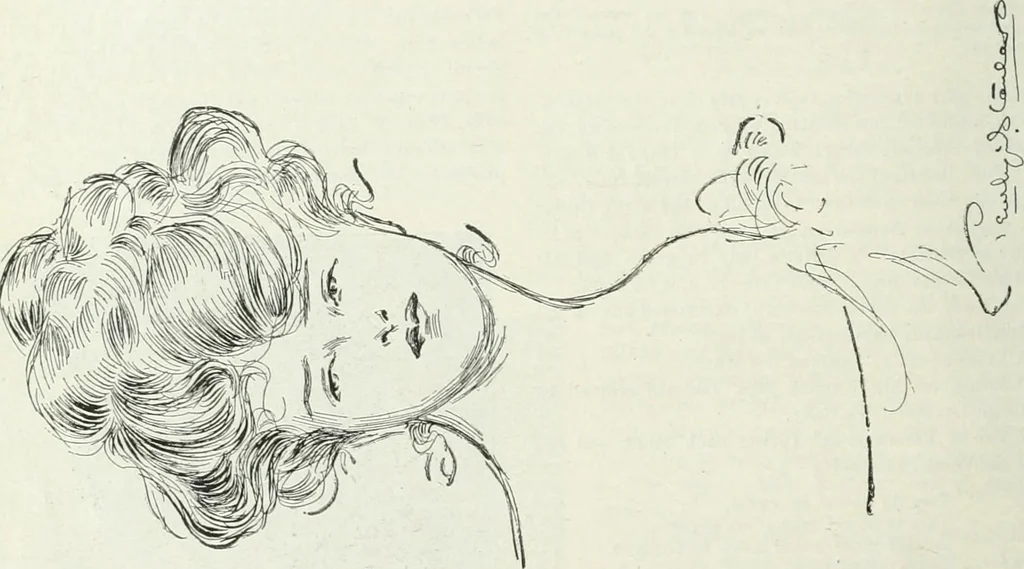 An illustration from Caricature; wit and humor of a nation in picture, song and story, 1911, leaf 97