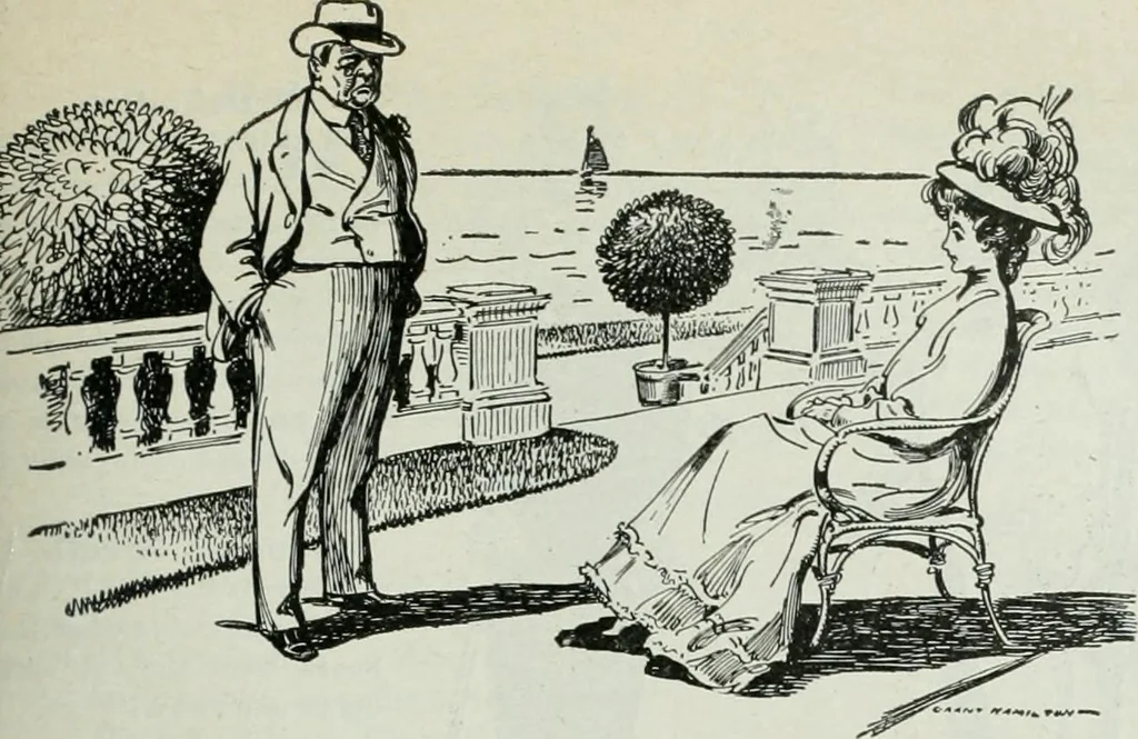 An illustration from Caricature; wit and humor of a nation in picture, song and story, 1911, leaf 98