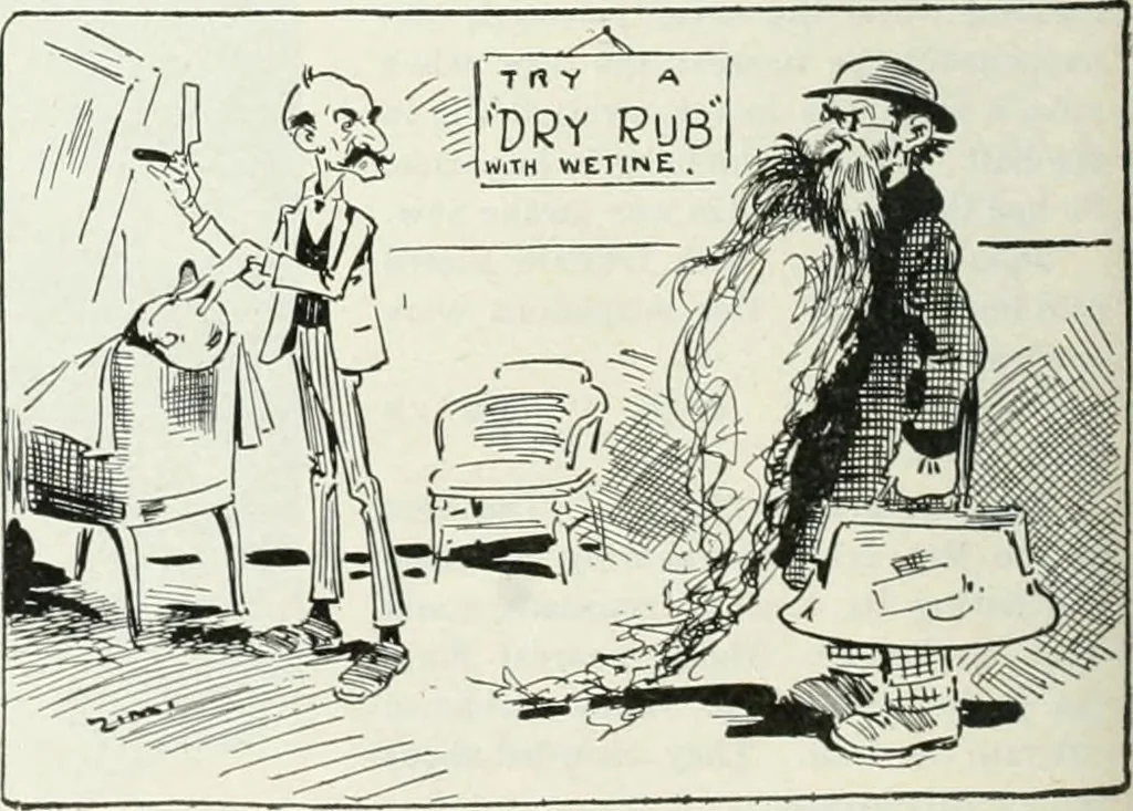 An illustration from Caricature; wit and humor of a nation in picture, song and story, 1911, leaf 99
