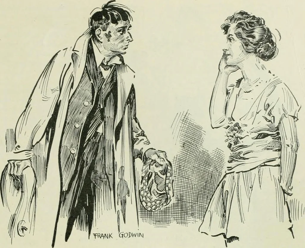 An illustration from Caricature. Wit and humor of a nation in picture, song and story, 1914, leaf 10
