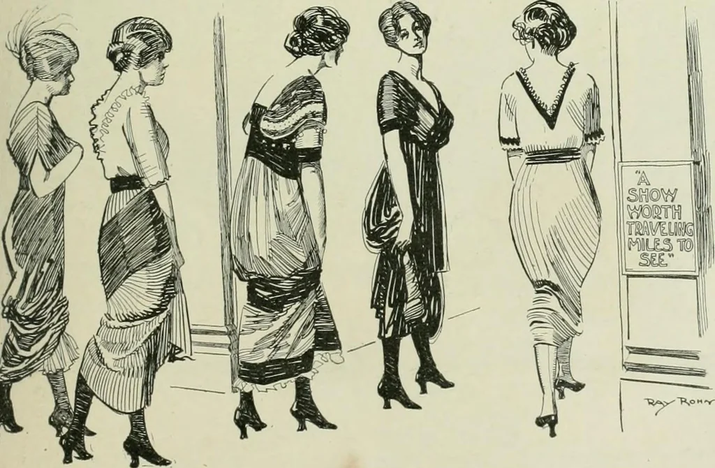An illustration from Caricature. Wit and humor of a nation in picture, song and story, 1914, leaf 10