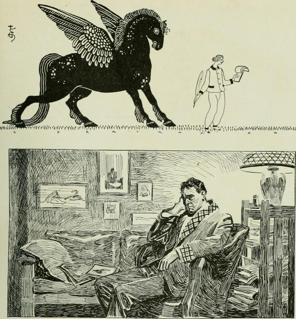 An illustration from Caricature. Wit and humor of a nation in picture, song and story, 1914, leaf 100
