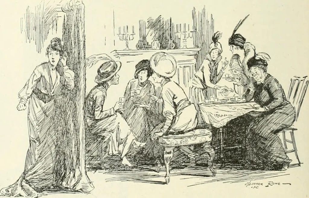 An illustration from Caricature. Wit and humor of a nation in picture, song and story, 1914, leaf 101
