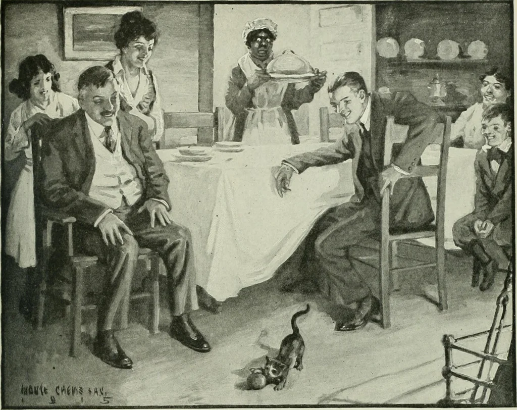 An illustration from Caricature. Wit and humor of a nation in picture, song and story, 1914, leaf 102