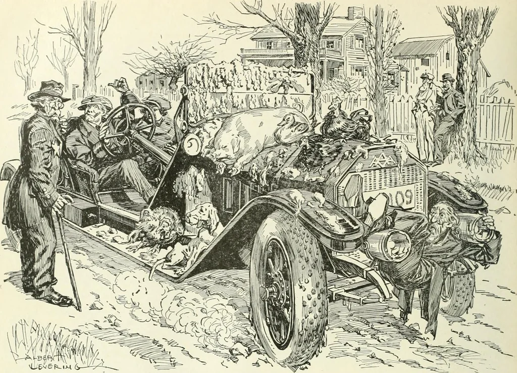 An illustration from Caricature. Wit and humor of a nation in picture, song and story, 1914, leaf 105
