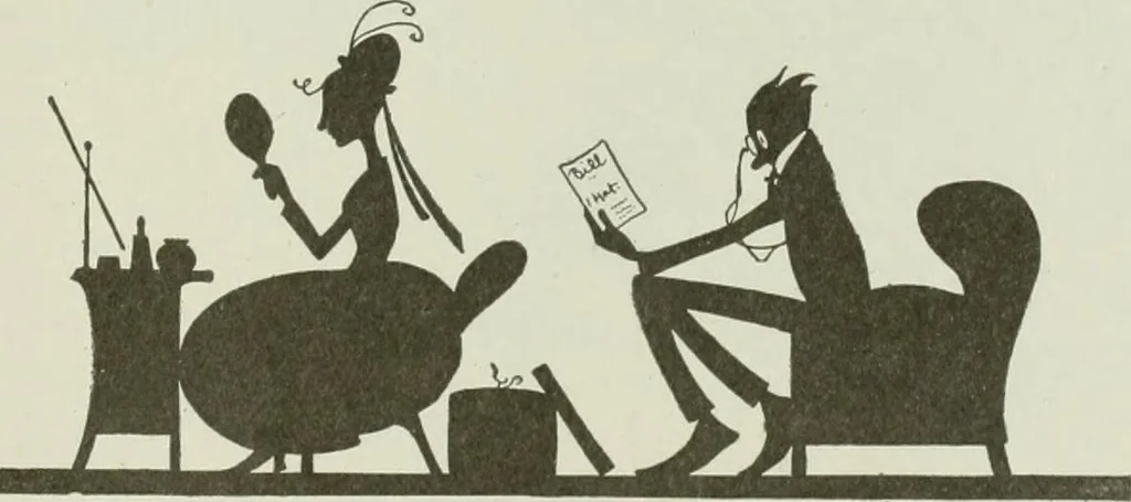 An illustration from Caricature. Wit and humor of a nation in picture, song and story, 1914, leaf 108