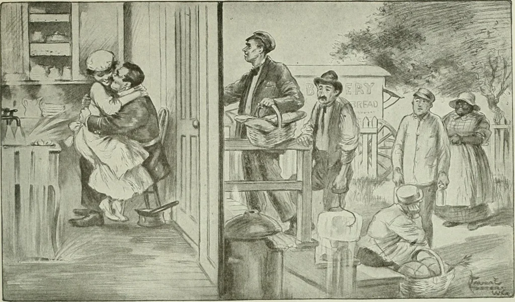 An illustration from Caricature. Wit and humor of a nation in picture, song and story, 1914, leaf 112
