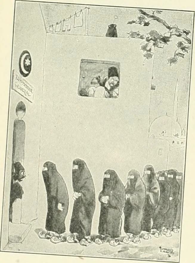 An illustration from Caricature. Wit and humor of a nation in picture, song and story, 1914, leaf 117