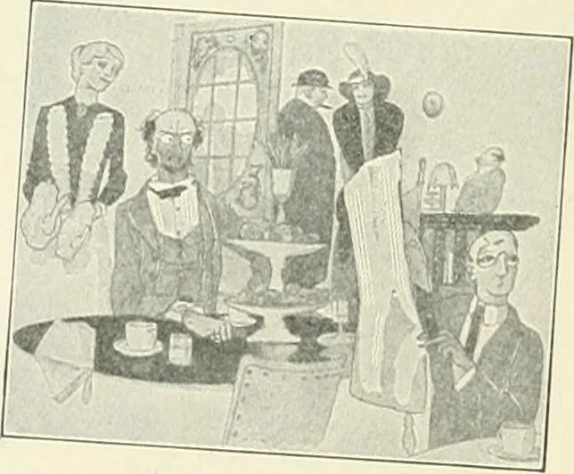 An illustration from Caricature. Wit and humor of a nation in picture, song and story, 1914, leaf 117