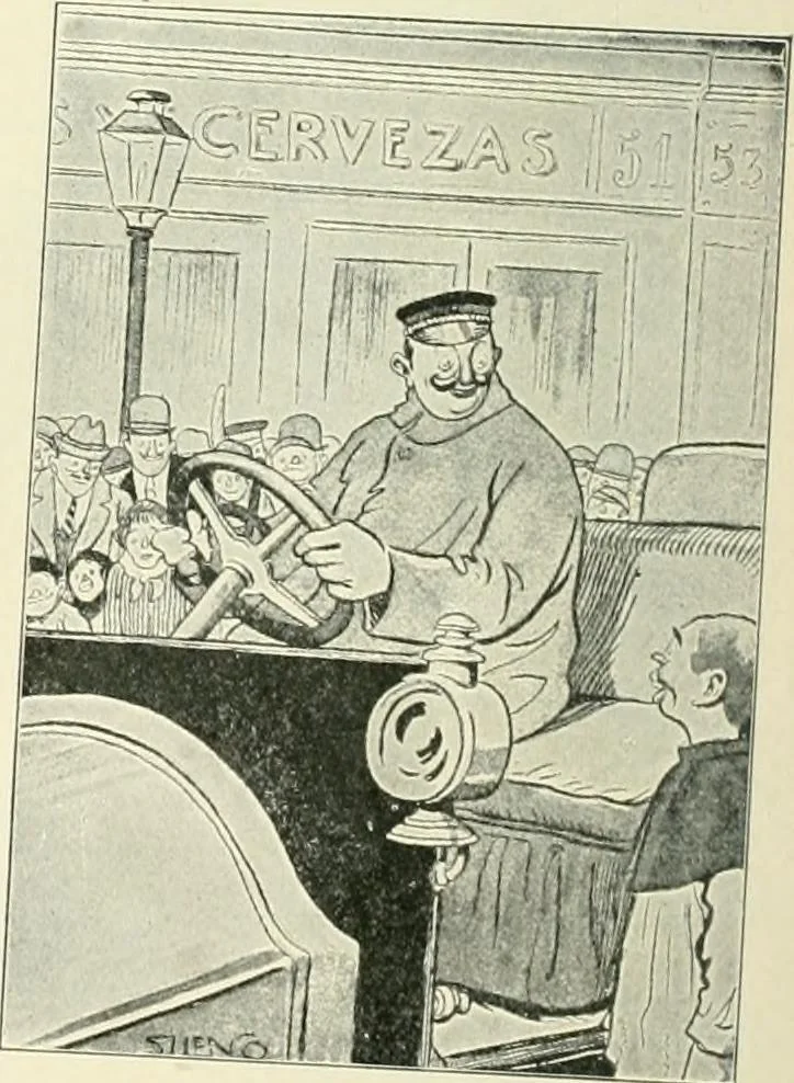 An illustration from Caricature. Wit and humor of a nation in picture, song and story, 1914, leaf 117