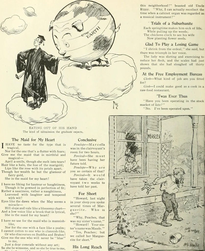 An illustration from Caricature. Wit and humor of a nation in picture, song and story, 1914, leaf 119