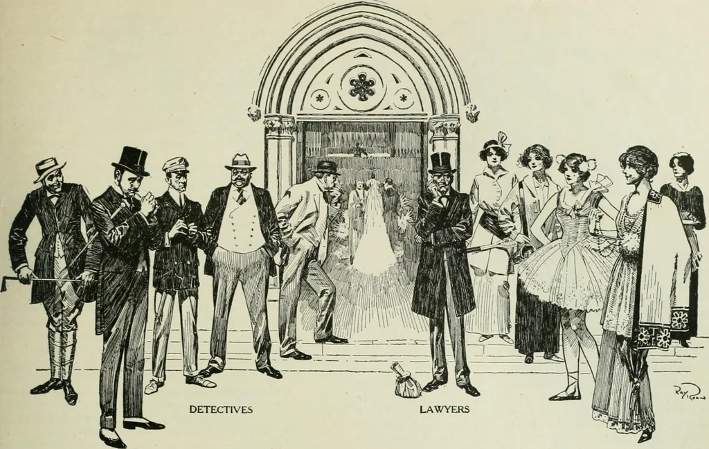 An illustration from Caricature. Wit and humor of a nation in picture, song and story, 1914, leaf 12