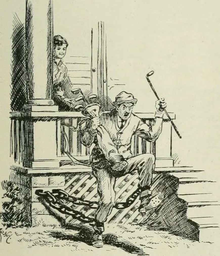 An illustration from Caricature. Wit and humor of a nation in picture, song and story, 1914, leaf 122