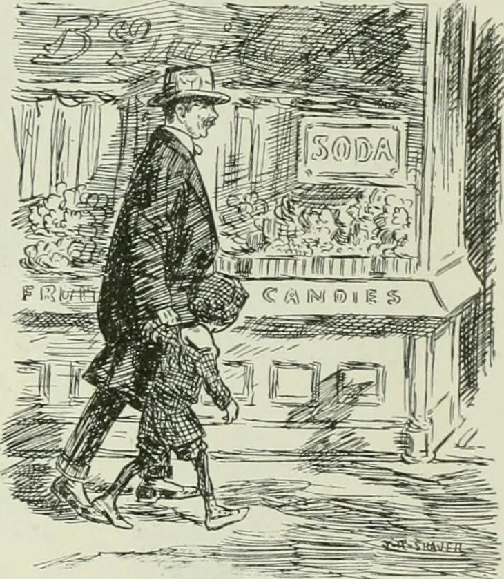 An illustration from Caricature. Wit and humor of a nation in picture, song and story, 1914, leaf 126