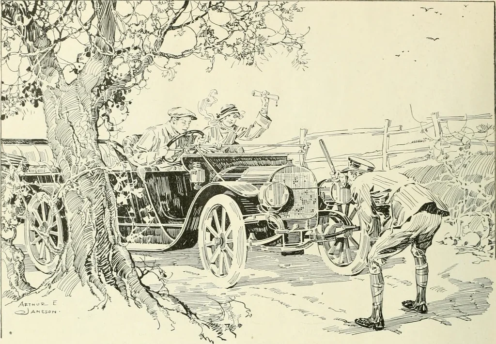 An illustration from Caricature. Wit and humor of a nation in picture, song and story, 1914, leaf 133