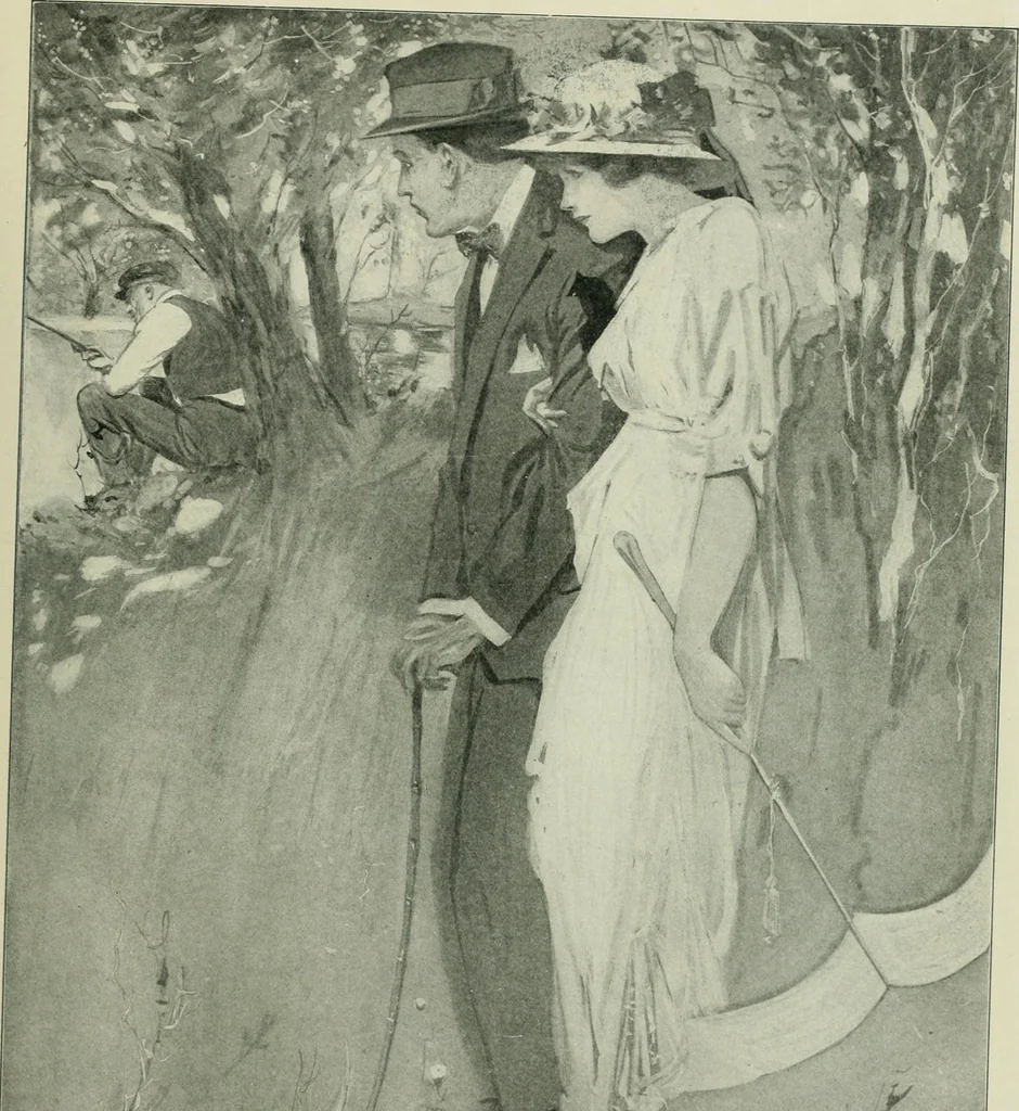 An illustration from Caricature. Wit and humor of a nation in picture, song and story, 1914, leaf 134