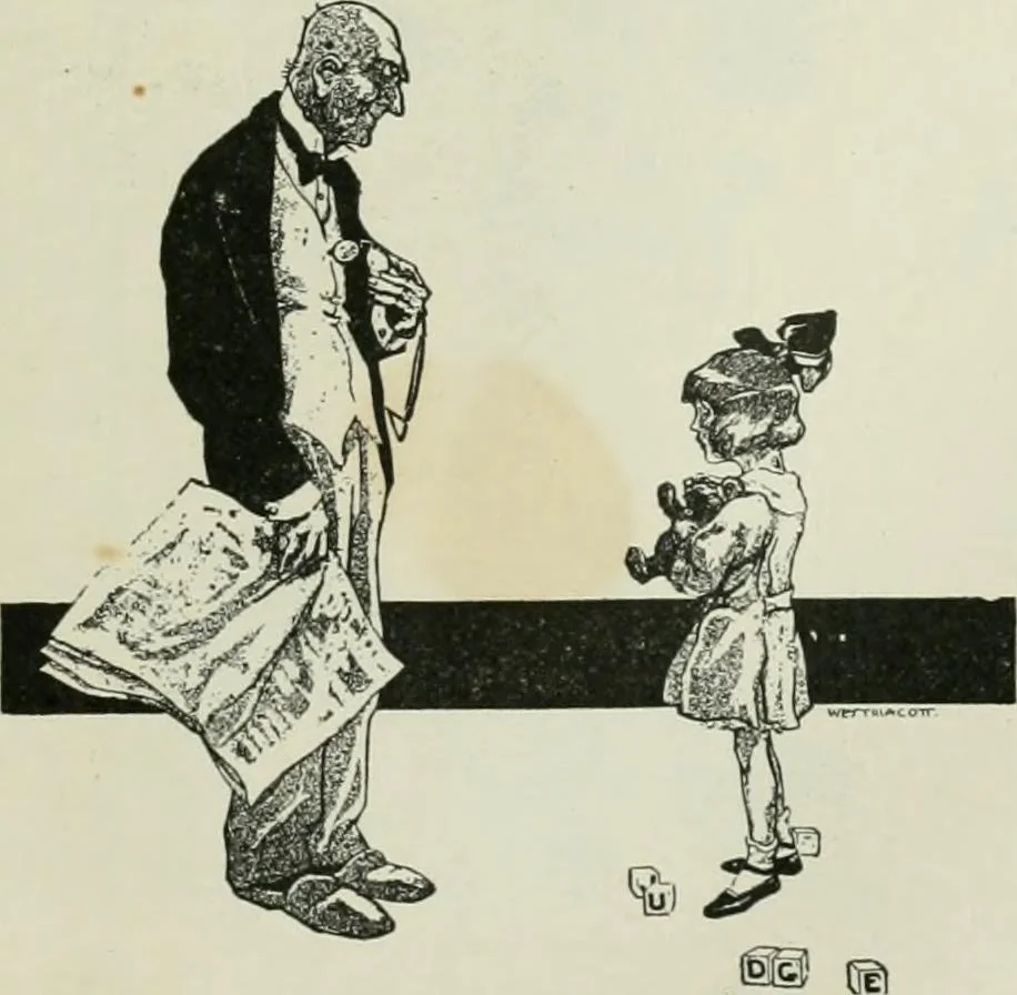 An illustration from Caricature. Wit and humor of a nation in picture, song and story, 1914, leaf 16