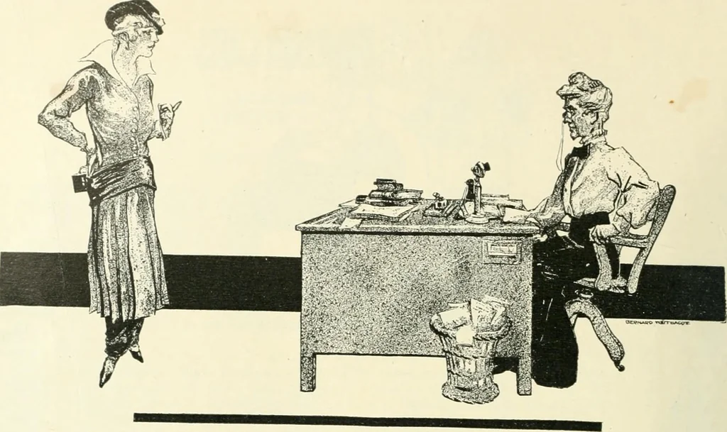 An illustration from Caricature. Wit and humor of a nation in picture, song and story, 1914, leaf 17