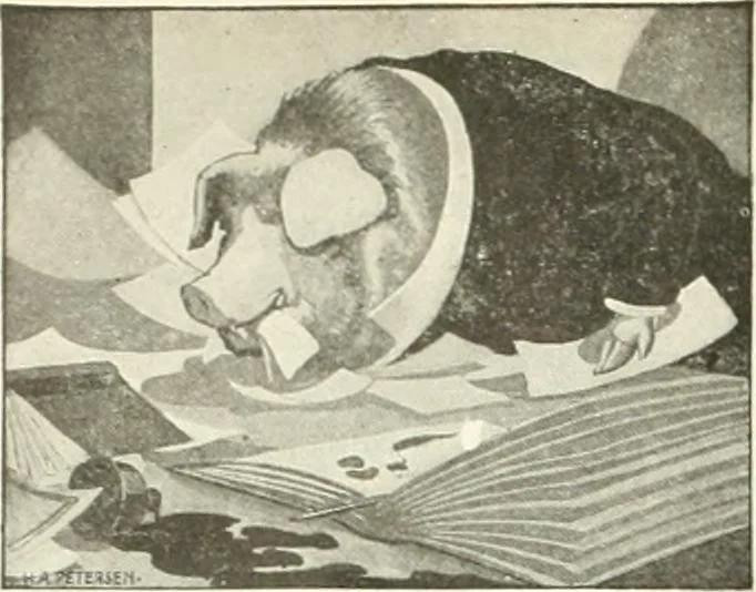 An illustration from Caricature. Wit and humor of a nation in picture, song and story, 1914, leaf 23