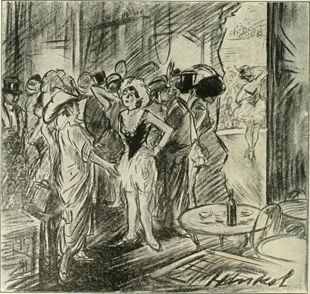 An illustration from Caricature. Wit and humor of a nation in picture, song and story, 1914, leaf 23
