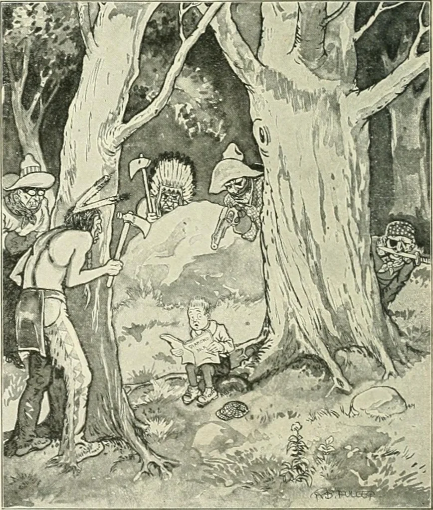 An illustration from Caricature. Wit and humor of a nation in picture, song and story, 1914, leaf 25