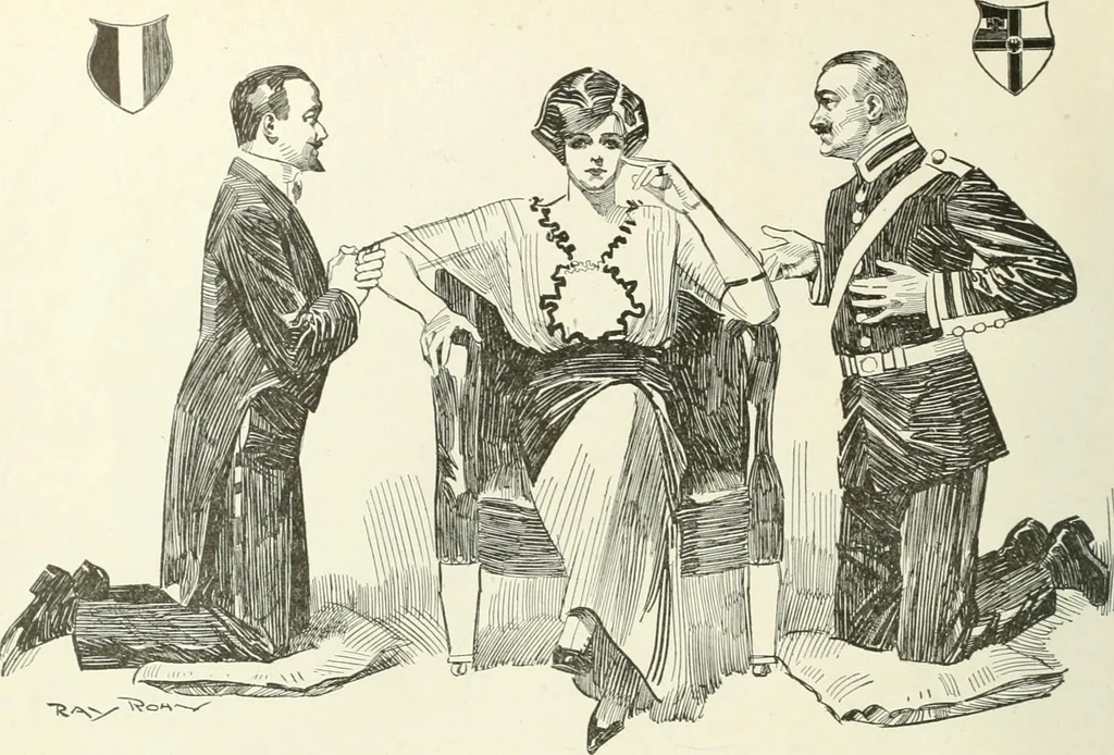 An illustration from Caricature. Wit and humor of a nation in picture, song and story, 1914, leaf 29