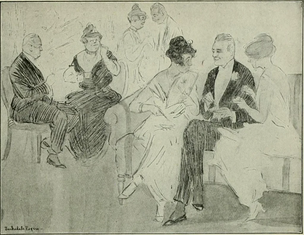 An illustration from Caricature. Wit and humor of a nation in picture, song and story, 1914, leaf 36