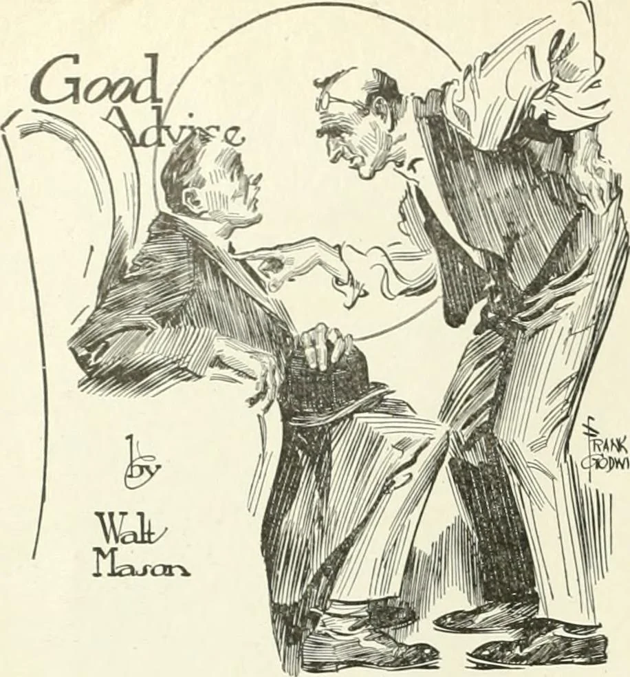 An illustration from Caricature. Wit and humor of a nation in picture, song and story, 1914, leaf 37