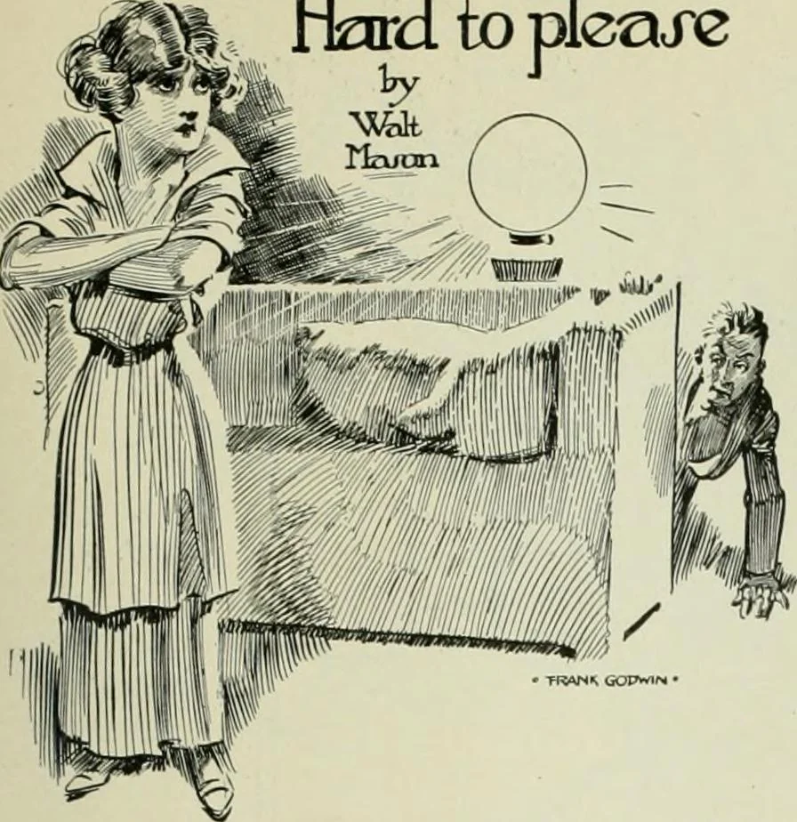 An illustration from Caricature. Wit and humor of a nation in picture, song and story, 1914, leaf 40