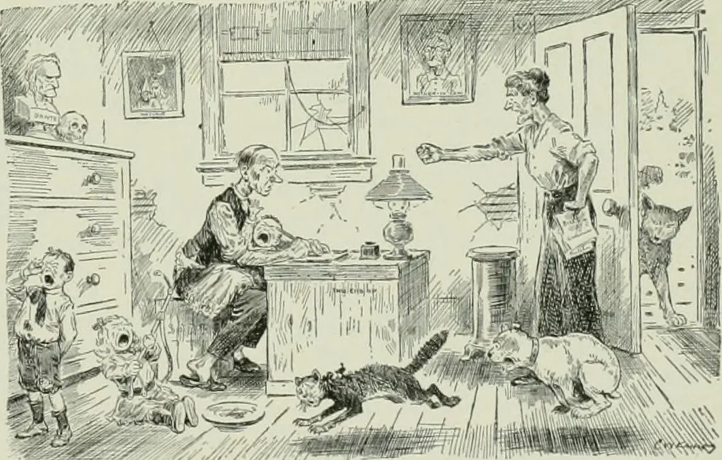 An illustration from Caricature. Wit and humor of a nation in picture, song and story, 1914, leaf 50