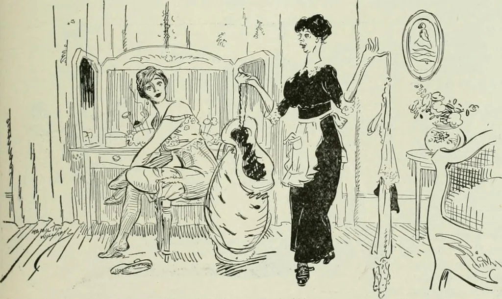 An illustration from Caricature. Wit and humor of a nation in picture, song and story, 1914, leaf 52