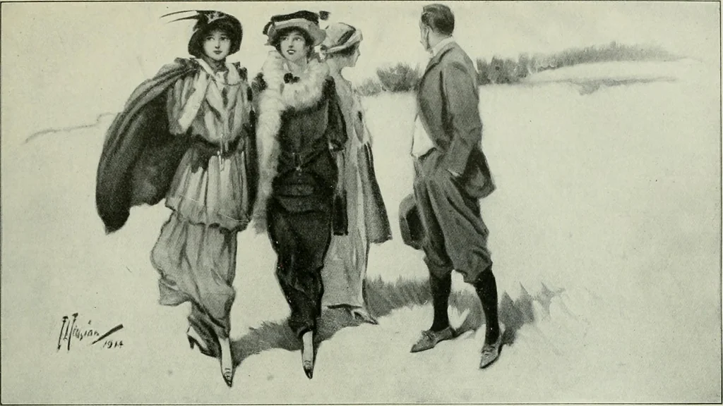 An illustration from Caricature. Wit and humor of a nation in picture, song and story, 1914, leaf 54