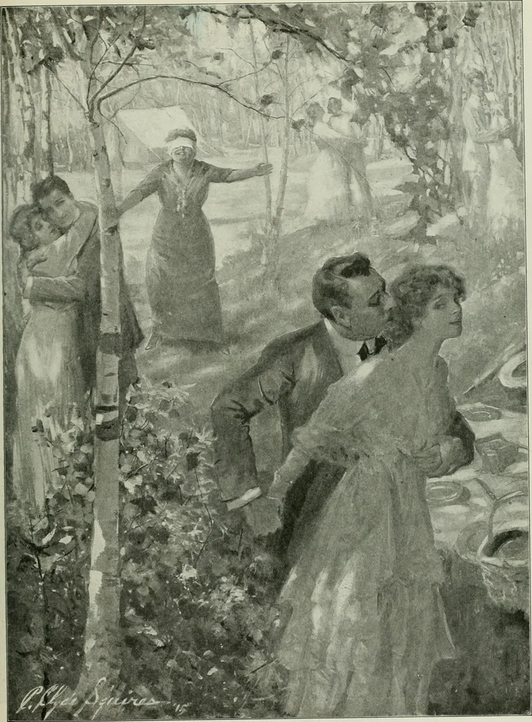 An illustration from Caricature. Wit and humor of a nation in picture, song and story, 1914, leaf 62