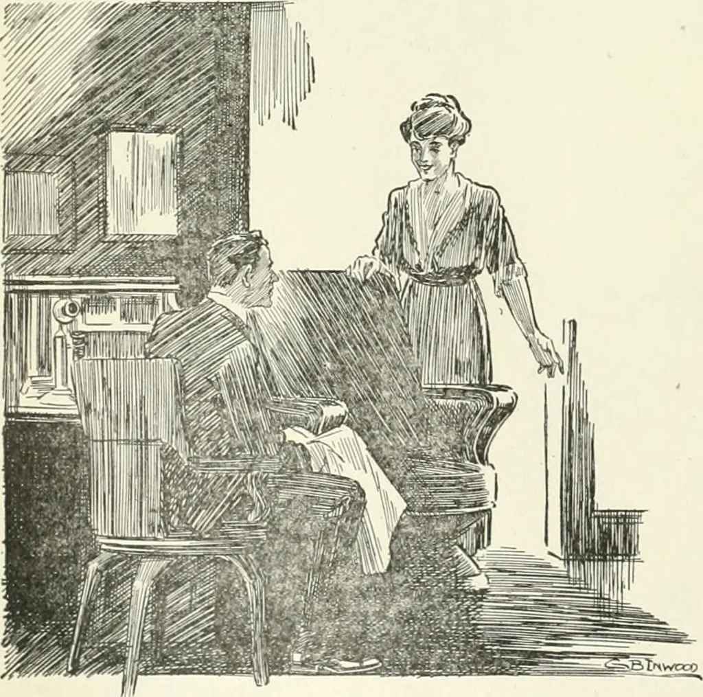 An illustration from Caricature. Wit and humor of a nation in picture, song and story, 1914, leaf 65