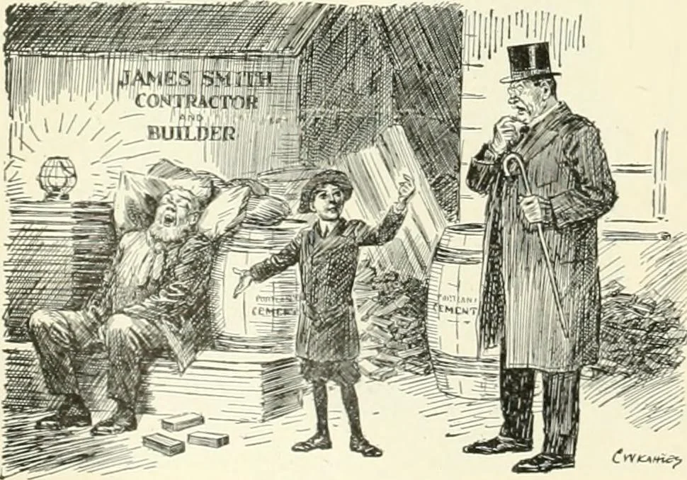 An illustration from Caricature. Wit and humor of a nation in picture, song and story, 1914, leaf 67