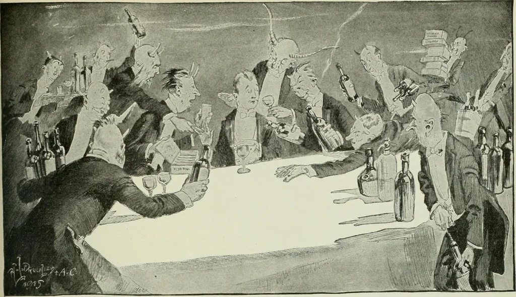 An illustration from Caricature. Wit and humor of a nation in picture, song and story, 1914, leaf 68