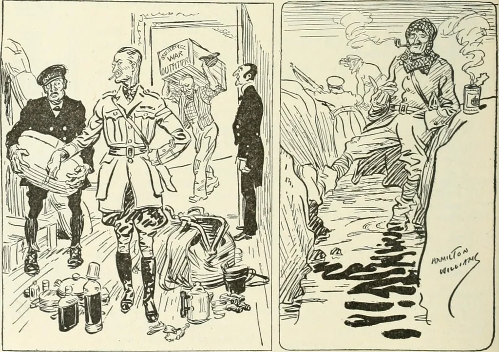 An illustration from Caricature. Wit and humor of a nation in picture, song and story, 1914, leaf 69