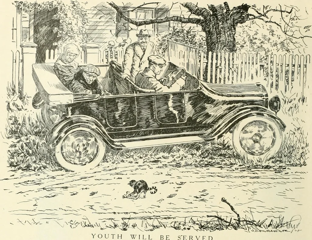 An illustration from Caricature. Wit and humor of a nation in picture, song and story, 1914, leaf 7