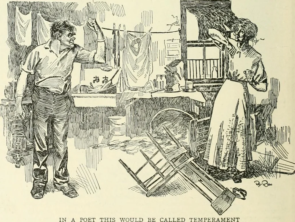 An illustration from Caricature. Wit and humor of a nation in picture, song and story, 1914, leaf 71