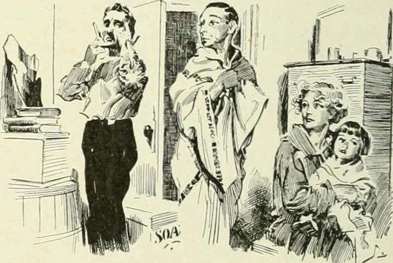 An illustration from Caricature. Wit and humor of a nation in picture, song and story, 1914, leaf 79