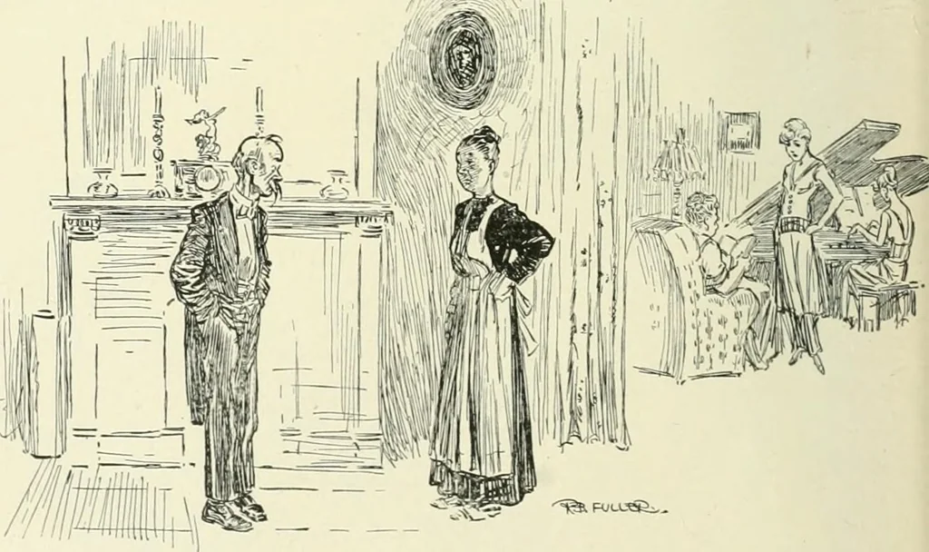 An illustration from Caricature. Wit and humor of a nation in picture, song and story, 1914, leaf 83